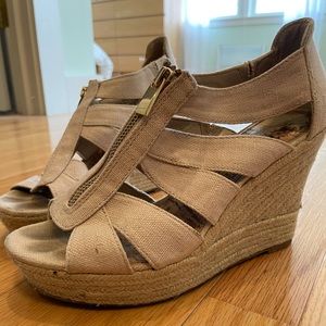 Size 7.5 Merona Khaki Wedges